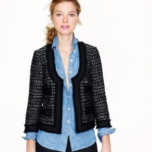 J. Crew Collection Black Tweed Blazer